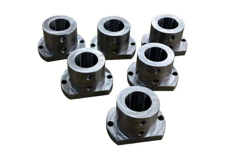Đế cột bằng thép carbon S45C | Bạc đỡ mặt bích cho trục dẫn hướng